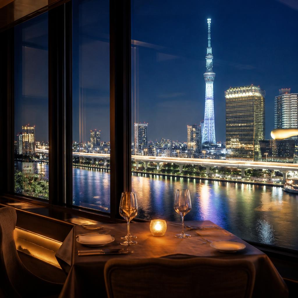 憧れの夜景を独占する空間